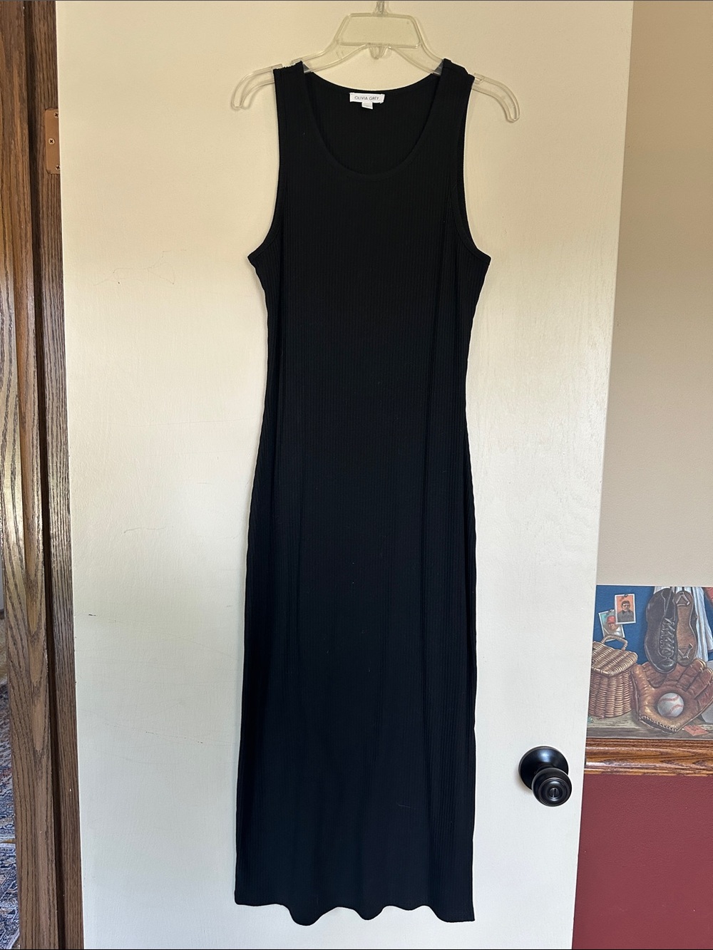 Ribbed Black Midi Tank Dress by Aritzia